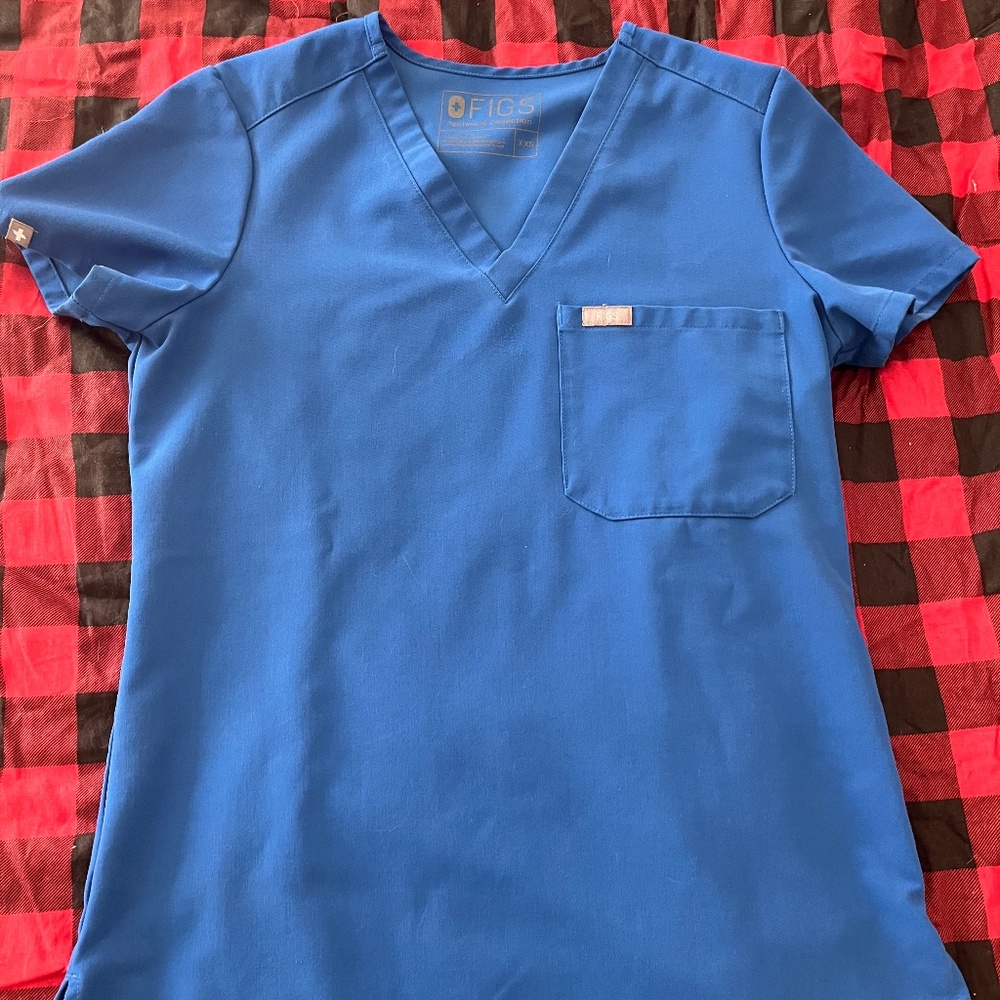 Figs royal blue Catarina top